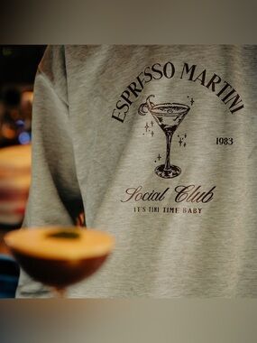 Espresso Martini Social Club Sweatshirt size small and trucker hat